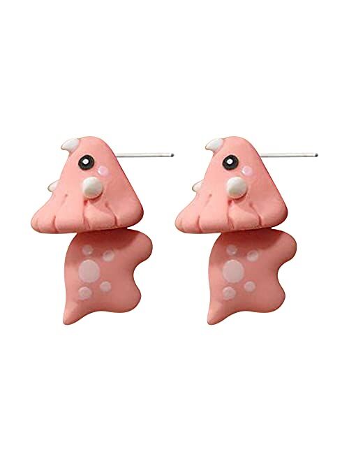 Animal Bite Earring, 3D Cute Clay Earrings, Fashion Kawaii Soft Pottery Dog Earrings, Fashion Simple Handmade Polymer Animal Stud Earrings for Girls Women