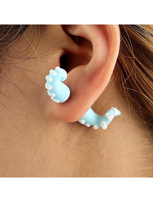 IYSHOUGONG 6 Pairs 3D Clay Earrings Soft Pottery Animal Pig Earrings Handmade Polymer Animal Stud Earrings for Girls Women,Style Random