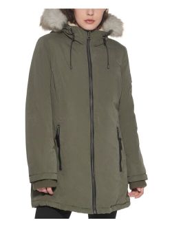 Faux-Fur-Trim Hooded Parka Coat, Created for Macy's