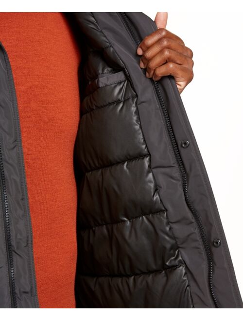 Calvin Klein Men's Big & Tall Alternative Down Parka Jacket with Faux Fur Hood
