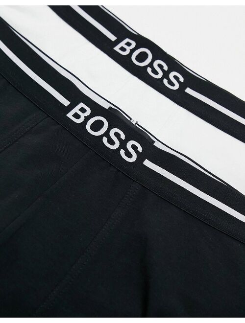Hugo Boss BOSS 3 pack organic cotton trunks in black/ white