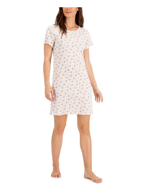 Charter Club Cotton Pointelle Sleep Shirt Nightgown, Created for Macy's