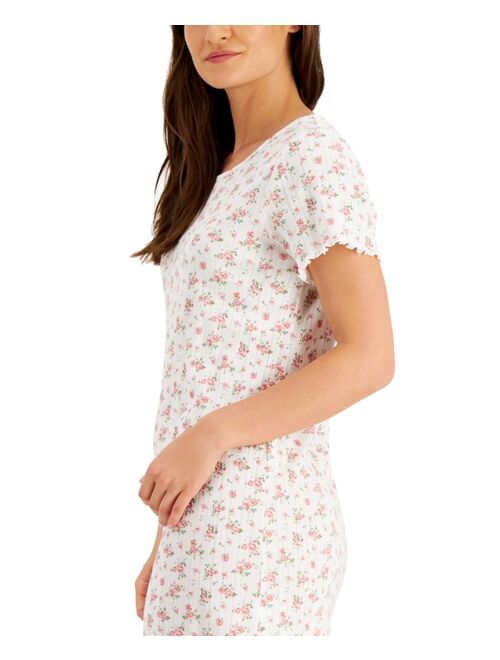 Charter Club Cotton Pointelle Sleep Shirt Nightgown, Created for Macy's