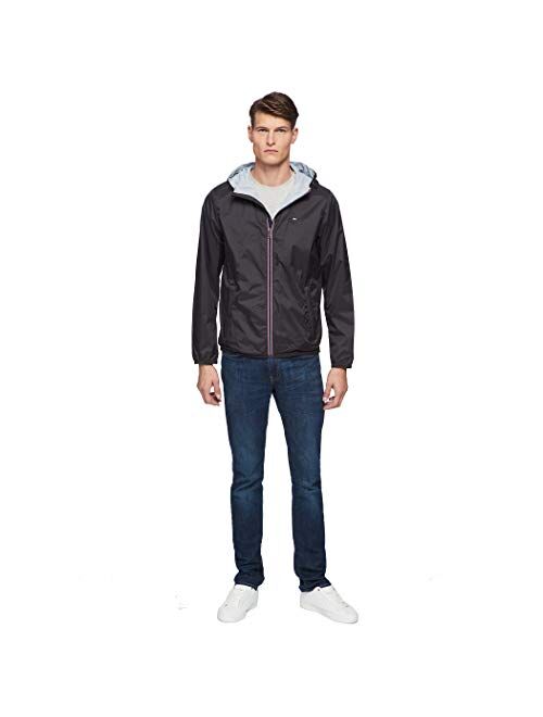 Tommy Hilfiger Men's Lightweight Active Water Resistant Hooded Rain Jacket