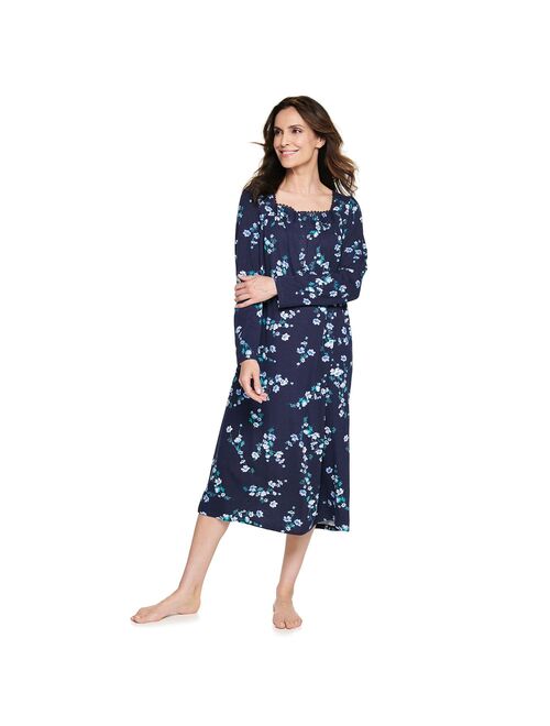 Women's Croft & Barrow® Long Sleeve Pintuck Nightgown