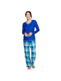 ® Henley Pajama Top & Flannel Pajama Pants Set
