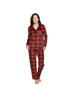 Women's Jammies For Your Families® Cool Bear Plaid Pajama Set by Cuddl Duds®
