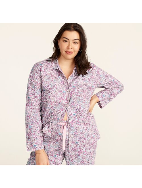 J.Crew Cotton poplin long-sleeve pajama set in blooming floral