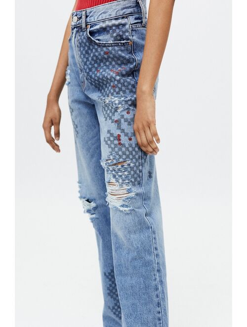 BDG Loose Straight Jean – Embroidered Crossword