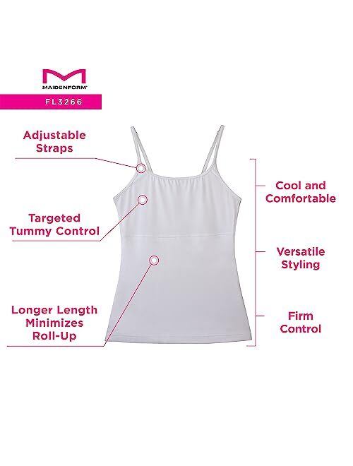 Maidenform Women's Firm Control flexees Fat Free Long Length Camisole3266