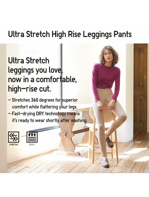 Uniqlo WOMEN ULTRA STRETCH HIGH-RISE PRINTED LEGGINGS PANTS