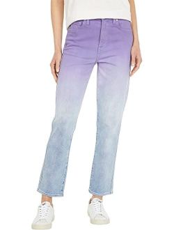 7 For All Mankind High-Waist Cropped Straight in Ombre Light Haven