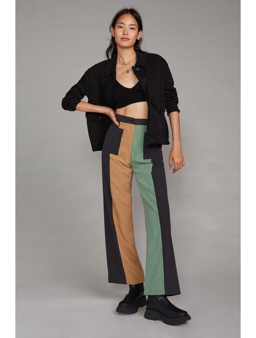 Anthropologie PASTICHE Colorblocked Straight Pants