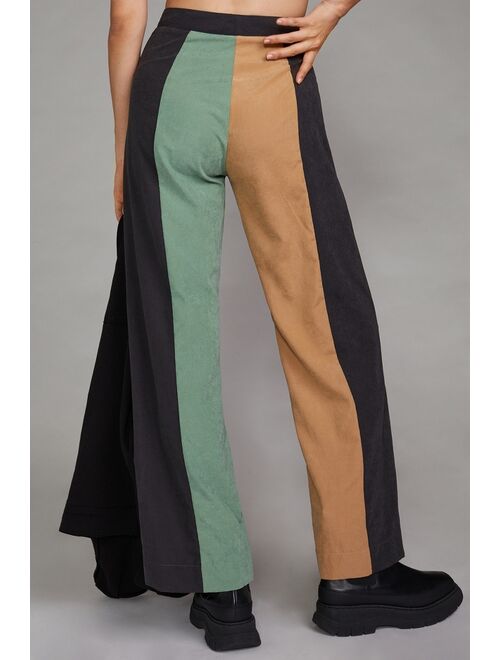 Anthropologie PASTICHE Colorblocked Straight Pants
