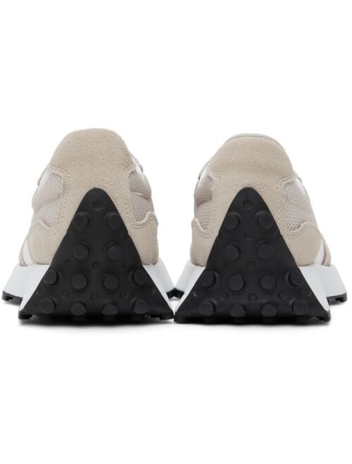 New Balance Tan & White 327 Sneakers