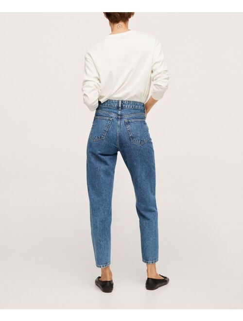Mango Women's Cotton Mom-Fit Jeans