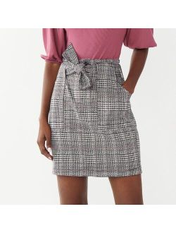 Juniors' SO® Paperbag Belted Knit Mini Skirt