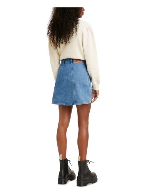 Levi's A-Line Button-Front Jean Skirt