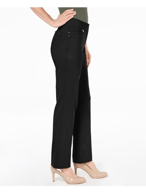 JM Collection Regular and Short Length Curvy-Fit Straight-Leg Pants, Created for Macy's
