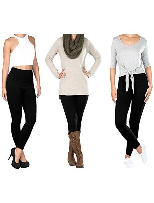 Fleece Lined Leggings for Women High Waisted Thermal Leggings Tummy Control Seamless Warm Winter Leggings for Women