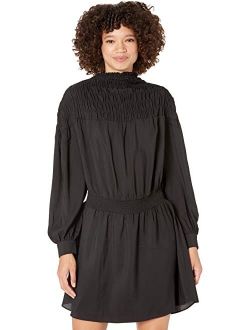 Long Sleeve Wide Smocked Dress