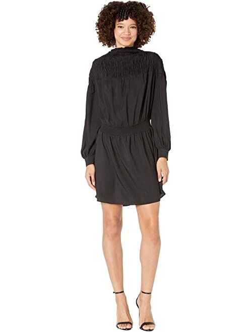 1.STATE Long Sleeve Wide Smocked Dress