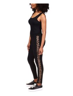 Cheetah-Panel Leggings, Regular & Petite