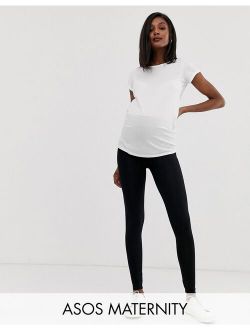 Maternity over the bump leggings in black