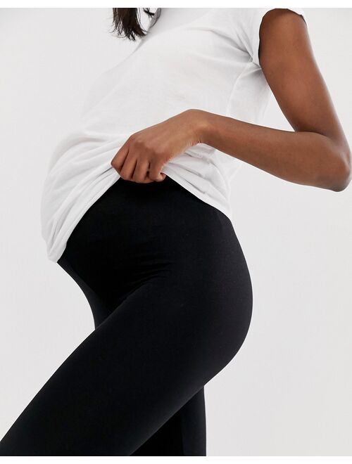 Asos Design Maternity over the bump leggings in black