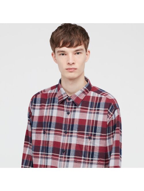 Uniqlo FLANNEL CHECKED LONG-SLEEVE SHIRT