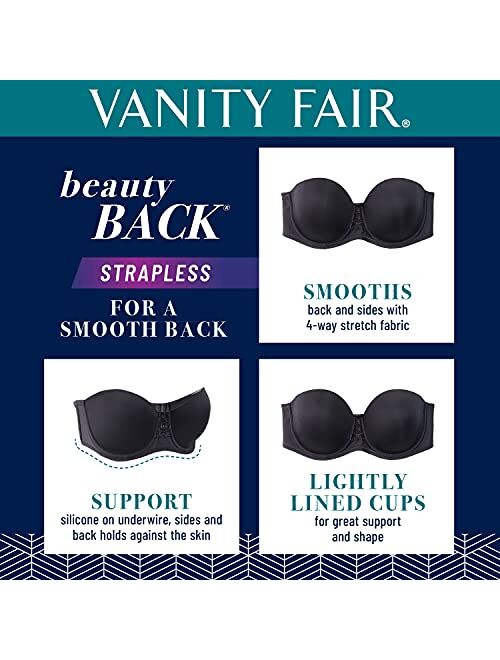 Vanity Fair Women's Beauty Back Smoothing Strapless Bra (34B - 44DD)