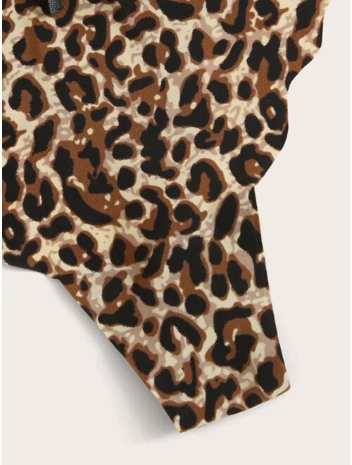 Shein 6pack Leopard Scallop Panty Set