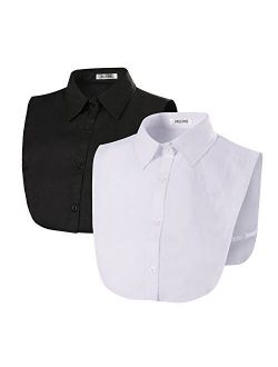 Women's Detachable Half Shirt Blouse Fake Collar (2 Pack)
