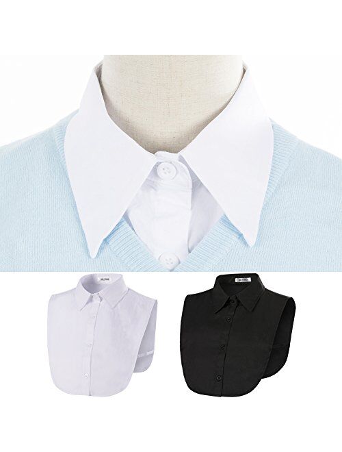 ANZERMIX Women's Detachable Half Shirt Blouse Fake Collar (2 Pack)