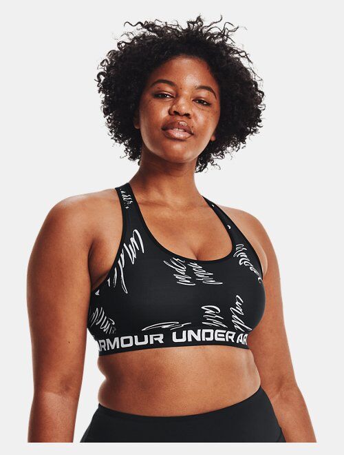 Under Armour Women's Armour® Mid Crossback Mid Printed Sports Bra