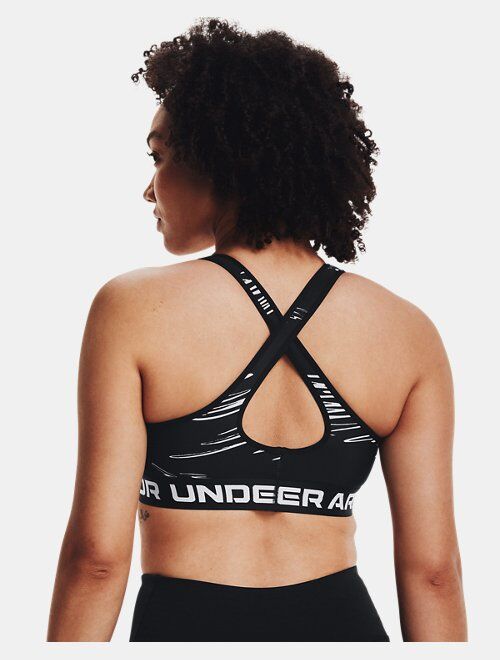 Under Armour Women's Armour® Mid Crossback Mid Printed Sports Bra