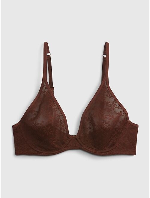 GAP Bare Natural Recycled Lace Plunge Bra