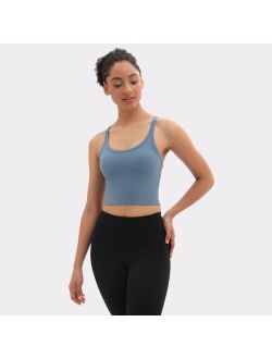 NWT RACERBACK Built In Bra Buttery-Soft Yoga Workout Gym Crop Tops Women Naked-feel Fitness Sport Athletic Crop Vest Bras