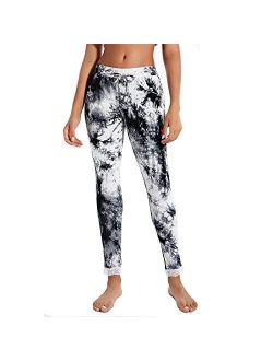 PinCool Tie Dye Pajama Pants for Women Ultra-Soft Sleepwear Elastic Waistband Lightweight Lounge Bottoms with Lace Hem