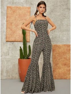 Ditsy Floral Flare Leg Cami Jumpsuit