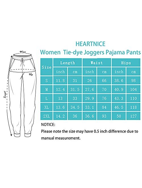 HEARTNICE Soft Pajama Pants for Women, Cotton Print Sleep Pants Lightweight Lounge Pj Bottoms