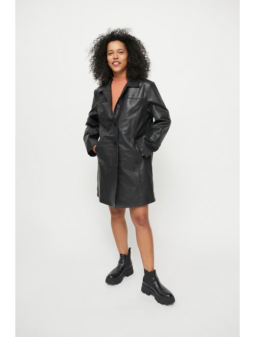 Urban outfitters Deadwood Kara Recycled Leather Coat