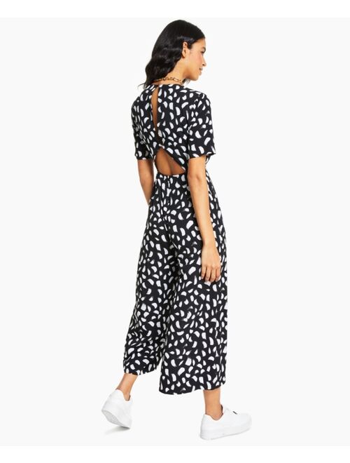Bar III Brush Breeze Open-Back Jumpsuit, Created for Macy's