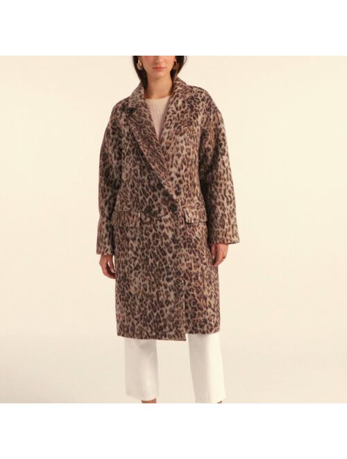 J.Crew Relaxed topcoat in in leopard jacquard