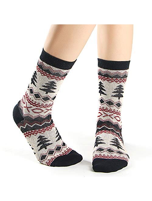 Womens Socks, Womens Crew Socks Casual Knit Thin Cotton Comfy Breathable Dress Socks for Women 3/4/6 Pack