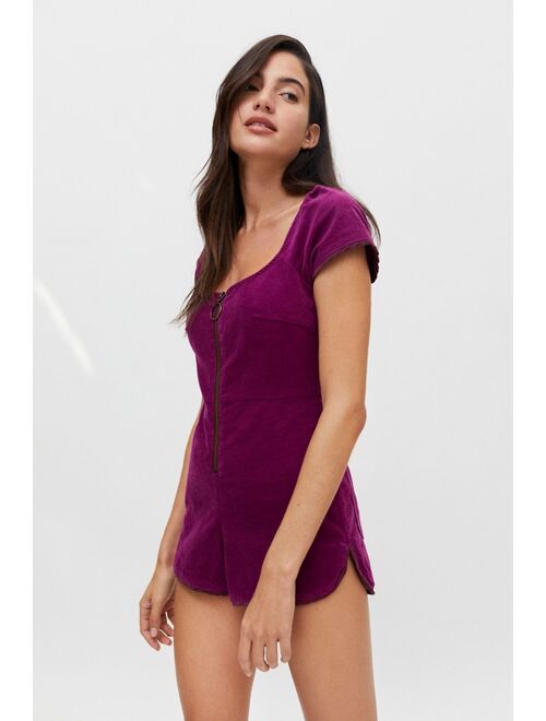 Urban outfitters UO Monica Cap Sleeve Square Neck Romper