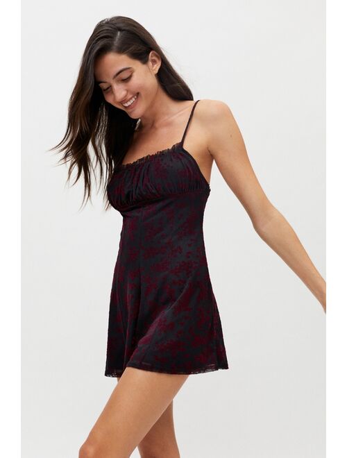 Urban outfitters UO Carrie Straight Neck Mesh Romper