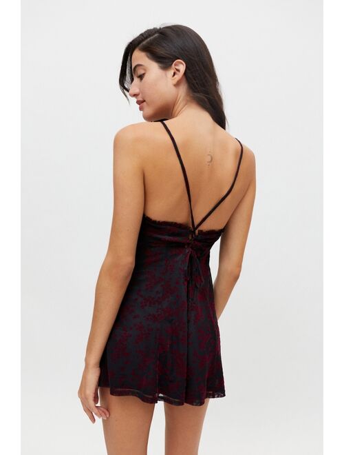 Urban outfitters UO Carrie Straight Neck Mesh Romper