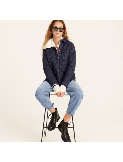 J.Crew Quilted puffer shirt-jacket with PrimaLoft®
