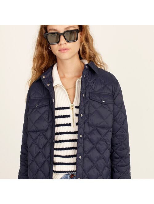 J.Crew Quilted puffer shirt-jacket with PrimaLoft®